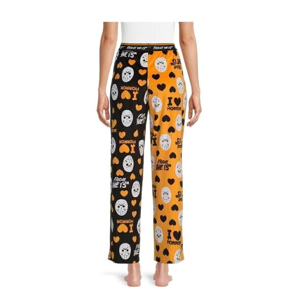 Nwt Women's Plus Size Friday the 13th Halloween Plush Sleep Pants - Picture 9 of 9